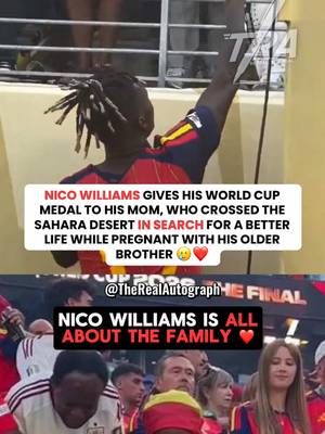 Nico Williams made the moment all about his mom. 🥲❤️ (Via/WC2026 Final) #worldcup2026 #nicowilliams #spain #worldcupfinal #Soccer 