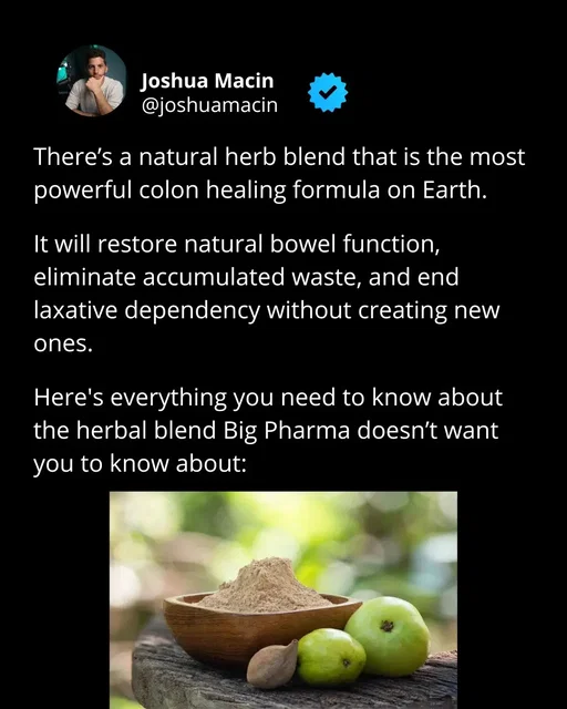 Triphala has been used in Ayurvedic medicine for over 3,000 years. It's not a trend. It's a formula that's survived because it works.  Most laxatives force the bowels and create dependency. Triphala does the opposite, it strengthens digestive function over time. It's not about forcing elimination. It's about restoring the body's natural rhythm.  Ancient wisdom is till relevant and still effective in today’s world.    P.S. I'm not a doctor. This is not medical advice. Please consult with your doctor before trying anything.