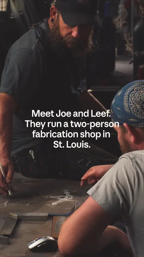 When a used milling machine arrived at BLA Studios with a manual written in German, Joe Bacus used Claude to translate and troubleshoot it until the machine was running. It's the kind of problem Joe and Leef Armontrout take on constantly at their two-person fabrication studio in St. Louis: one they've never solved before.