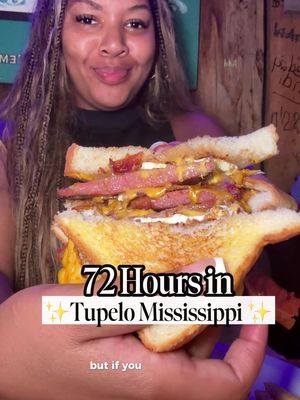 |AD| Tupelo, MS surprised me in the best way! This town had soo much charm and many gems. I’ll definitely be planning another trip back ✨  @Tupelo, Mississippi    Checkout all of theses places on your visit to Tupelo.  Day 1: 📌Stay @hoteltupelo 📌Tasting @queensrewardmead (The owner Jeri, is absolutely lovely! They just celebrated 10 years as Mississippi’s first and ONLY Meadery. Also, don’t skip out on the frozen drinks, they are PHENOMENAL.) 📌Dinner @romiesgrocery.Tupelo (You can’t go wrong!! The potato skins and egg rolls are 🤌🏾) Day 2: 📌Breakfast at @kreecherscreations (This is Tupelo’s first French inspired bakery that specializes in the most delicious croissant, sweet & savory!)  📌Elvis Presley Birthplace and Museum @elvispresleybirthplace 📌Lunch @c.h.o.p.bbq (Literally try everything if you can! This place was delicious. 😩) 📌Afternoon pick me up @tupelorivercoffee 📌Elvis’ Tupelo Driving Tour  📌Dinner & Live music the Blue Canoe @bluewaterwagon Day 3: 📌Tupelo Farmers Market at the Depot @tupelofarmersmarket_thedepot 📌Breakfast at D’Cracked Egg 📌Explore Downtown (There’s a lot of really cool murals, an Elvis’ Guitar trail with decorative guitar, a really cool museum called the “Gumtree Museum of art” and a ton of boutique stores and restaurants @downtowntupelo) 📌Explore the Natchez Trace Parkway 📌Experience signature cocktails along Tupelo’s Cocktail Trail (This is a really fun trail to do with friends. You can pick up a Tupelo Cocktail Trail passport at the Tupelo Visitors Center or any participating restaurant (there’s 7), or simply download the digital version from the Tupelo.net website. If you visit all seven stops along the trail, then bring your completed passport back to the Tupelo Visitors Center, you can claim a free #MyTupelo cocktail shaker. 📌Enjoy dinner @park.heights (They also have a really nice rooftop, we weren’t able to experience it, due to a concert and them closing it for the evening, but it’s definitely worth a try if you’re able to check it out.) ✨Make sure to checkout my story highlights for more recommendations and information and don’t forget to save & share this with a friend ✨ Follow @carissamonyce for more travel recommendations & itineraries  #MyTupelo #tupelofoodie #mississippi 