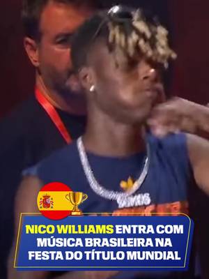 ESSA É A MISTURA DO BRASIL COM A... ESPANHA! 🫢🇧🇷 Nico Williams escolheu um funk para a sua entrada na festa do bicampeonato mundial da Espanha! #ESPN2026 #FIFAWorldCup #Espanha