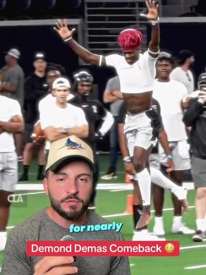 Demond Demas is back playing College football 😳🔥 #sportstiktokcontest #footballtiktok #CollegeFootball #d1fooball #widereciever 