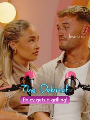 Sat for Finley’s big grilling from The Big Three @shakirakhannn @tonilaites @yasminpettet111 👀 Get your daily fix of The Debrief on ITVX, YouTube and wherever you get your podcasts ❤️‍🔥 #LoveIsland