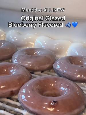 This one’s BERRY hard to resist 🫐💙 The NEW Original Glazed Blueberry Flavored drops this Thursday for the weekend only! 🍩⏳ Lock in your dozen TODAY! Pre-order your doughnuts at krispykreme.com/shop/menu #krispykreme #doughnut #blueberry #originalglazed #donut 