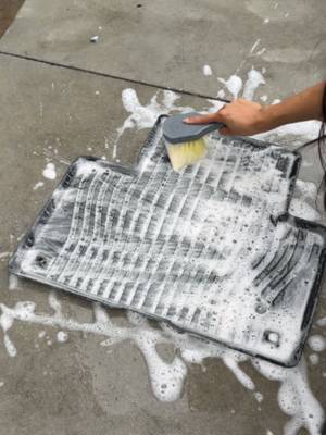 Mat ReNew Cleaner and Protectant is the first product designed specifically to quickly clean and restore rubber floor mats back to original condition without the greasy and slippery feel and look! #ChemicalGuys #DetailingLife #CarDetailing #beforeafter #howto