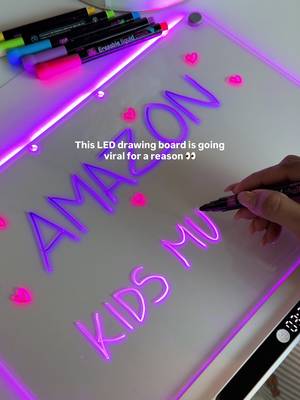 This LED drawing board is honestly so satisfying to use✨ 9 color modes, rechargeable, stands up for display, and comes with a full art set: markers, tracing paper, cleaning kit, everything you need to start creating. Perfect for tracing too! Screen-free fun that actually lasts 💫 ✨Save this & share it with a mama! ♥️ Follow @mom.in.a.million more! #amazonhome #amazonkids #amazongadgets #amazonfinds #ledlights 