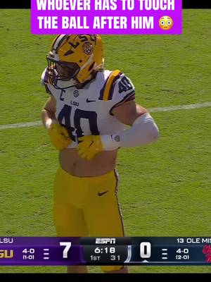 Trying to catch it was a CHOICE 😬 #CollegeFootball #cfb #lsu #sick 