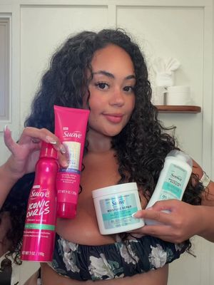 A good curl routine doesn’t have to break the bank @Suave.US #SuavePartner #suave #curlyhairroutine 