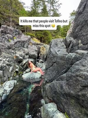 The most unreal spot in Tofino!  📍Hot Springs Cove - follow us for information on how to get here!