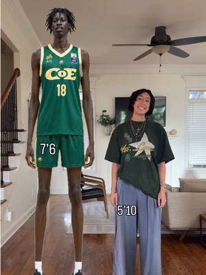 Tallest basketball player in the world? Jongkuch JK Mach is only 18 years old. #tall #basketball 