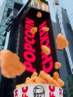 they said bring back popcorn chicken. they never said how. a billboard for the greatest comeback of all time just makes sense