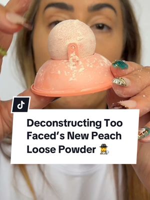 DECONSTRUCTING @Too Faced’s new Peach Roller Ball Powder we got in PR 🍑👀Beauty queens, this was such an interesting one to take apart. I personally haven’t seen this style of packaging used for a loose powder before, so naturally my product developer brain got the best of me 😂 I had to crack it open and see exactly how it worked. But don’t worry, no powder was wasted! And surprisingly, this ended up being one of the cleanest deconstructions we’ve done compared to some of the others. I can definitely appreciate the engineering that went into making all of these components work together. It’s clear the team put a lot of thought into creating a unique dispensing system and I’m all for innovation! That said, it’s not something I’d personally reach for. Knowing you can’t access every last bit of product without eventually breaking the package open isn’t my favorite design choice. If you absolutely love the formula, the application experience, or you're just a fan of the brand, that tradeoff may not matter to you at all though. As always it comes down to your personal preferences and what works best for your needs. 🙌What do you all think of this packaging? Is it a yay or a nay for you? Let’s discuss! #newmakeup #toofaced #beautyproducts #loosepowder #thelipsticklesbians 