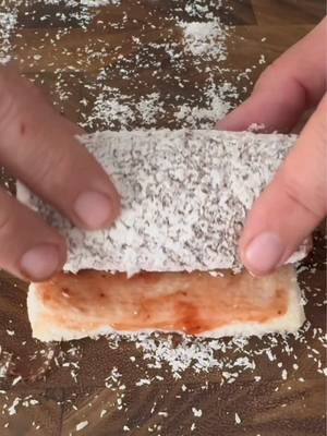 Lamington inspired bread hack. The next time you’re at the bakery ask to have your bread cut length ways. Let’s do this  #georgegeorgievski #letsdothis