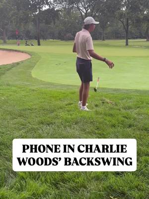 BRUTAL — someone’s phone camera sound went off right in Charlie Woods’ backswing during the 14-for-2 playoff at the U.S. Junior Am. An up & down from there would’ve given him a birdie to advance to another playoff hole. Awful break. (via trevor_keaton/X)