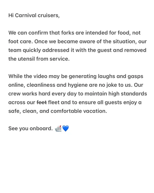 A message from us 