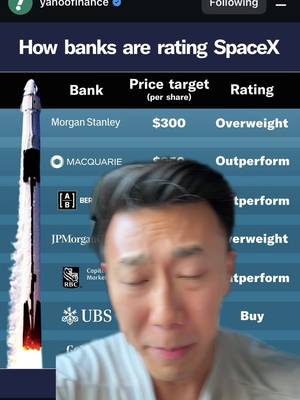 Many of the top investment banks have very lofty price targets for SpaceX.  Raymond James has a price target of $800, giving it a market cap of over $10 trillion  That is the equivalent of Nvidia, Apple, and IBM's market cap all combined  Also ranking it the third-largest country by GDP, doubling Japan's annual GDP  I personally believe August 6 is when we'll see tremendous sell pressure due to the first tranche of vested shares unlocking. This will unlock over 900 million shares  I believe SpaceX is one of the most innovative companies of our generation but if you hold SpaceX, please be aware of this. 