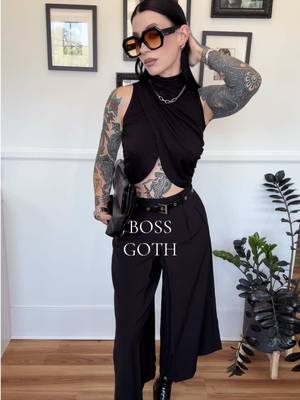 BOSS GOTH. Outfit links in my Shop My in bio  (Also I wore a hand bag strap as a belt lol)  #elegantgoth #softgothoutfit #softgoth