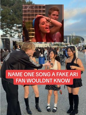 NAME ONE SONG A FAKE ARI FAN WOULDNT KNOW ⬇️⬇️ #TickPick #arianagrande #arianagrandeconcert #eternalsunshine #eternalsunshinetour 