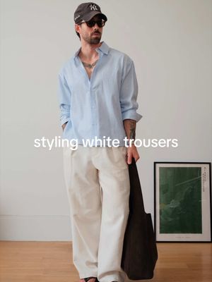 Styling white trousers for summer ☀️ Would you wear this? LMK! 👀