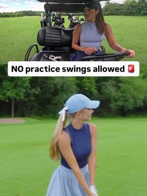 No practice swings allowed 🙈😂 #golfgirl #sports #fyp #golftiktok #challenge 