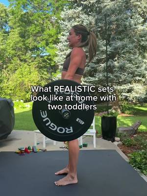 It doesn’t need to be perfect, it just needs to be done 🫡 #fitmom #strongmom #workoutsforwomen #athomeworkouts #kettlebellworkout 