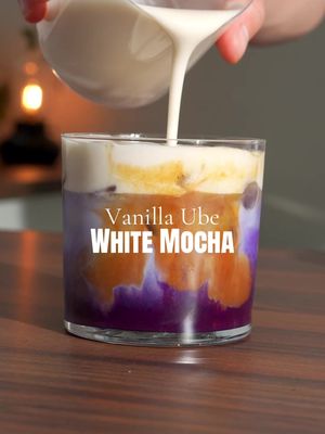 Vanilla Ube Iced Latte 💜☕️ #icedcoffee #homebarista 