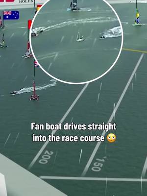Bro just wanted to get closer to the action 👀😭 #sailgp #racing #grandprix #boat #unexpected 
