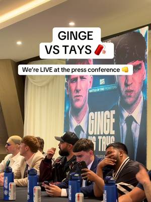 We’re now LIVE at the Press Conference the night before fight night 🧨 Watch live on our channels now! #taysmcr #angryginge #fridaynightfight #boxing🥊 
