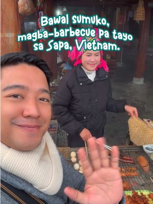 Bawal sumuko… magba-barbecue pa tayo sa Sapa, Vietnam! 🔥🇻🇳 After nang nakakapagod na lakaran at pag-explore sa Fansipan, walang tatalo sa isang mainit na barbecue habang napapalibutan ng malamig na hangin at napakagandang mountain views. Grabe, parang mas sumasarap ang food trip kapag ganito ang setting. Kung bibisita ka sa Sapa, huwag lang puro sightseeing. Isama mo rin sa itinerary mo ang barbecue experience na ito dahil isa ito sa mga moments na talagang magpapakompleto ng trip mo. Sino ang gusto mong isama sa ganitong food experience? Tag them below! 👇🥩🔥 #FoodTripBaKamo #SapaVietnam #Fansipan #VietnamTravel #creatorsearchinsights 