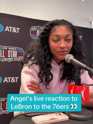 Safe to say Angel Reese approves the 76ers adding The King 👑 #WNBA #NBA #LeBron 