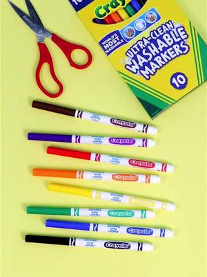 Back-to-school creativity can get messy. Clean-up doesn't have to be. 🌈 Stock up on Crayola Ultra-Clean Washable Markers and let kids create freely all school year long with the world's most washable markers! 🎒 Find supplies for every grade in the Crayola Back-to-School Guide though the 🔗 in our bio! #CrayolaBackToSchool #CrayolaUltraClean