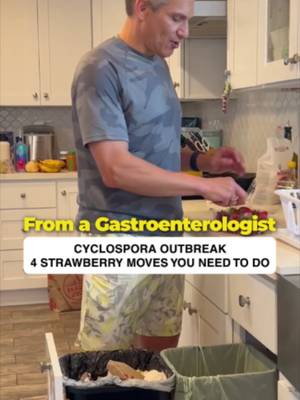 🚨 Cyclospora Outbreak Alert: Protect Your Gut! Are your fresh berries secretly harboring parasite risks? Dr. Kahana, A board-certified gastroenterologist breaks down 4 crucial steps to properly wash produce and protect your digestive health during the latest Cyclospora outbreak 🚨🍓 1. Remove Green Leaves 🍃 Pluck off stems and leaves first: parasites and bacteria love hiding in crevices. 2. Wash Thoroughly with Fruit/Vegetable Wash 🧼 Give produce an initial deep rinse using a dedicated, food-safe wash. 3. Use White Vinegar 🍾 Incorporate white distilled vinegar to help break down surface contaminants naturally. 4. Use High Water Pressure 🚿 Agitate the produce under a firm stream of water to dislodge lingering microscopic debris. 🛡️ Daily Support for a Resilient Gut! Pair your food safety prep with doctor-formulated digestive care to keep your gut microbiome strong, balanced, and protected! 👉 Keep your gut healthy and resilient! 🔗 Click 1md.org to shop 1MD Nutrition! 🔗 #GutHealth #Gastroenterologist #1MDNutrition #FoodSafety #DigestionHealth #Cyclospora