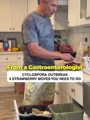 🚨 Cyclospora Outbreak Alert: Protect Your Gut! Are your fresh berries secretly harboring parasite risks? Dr. Kahana, A board-certified gastroenterologist breaks down 4 crucial steps to properly wash produce and protect your digestive health during the latest Cyclospora outbreak 🚨🍓 1. Remove Green Leaves 🍃 Pluck off stems and leaves first: parasites and bacteria love hiding in crevices. 2. Wash Thoroughly with Fruit/Vegetable Wash 🧼 Give produce an initial deep rinse using a dedicated, food-safe wash. 3. Use White Vinegar 🍾 Incorporate white distilled vinegar to help break down surface contaminants naturally. 4. Use High Water Pressure 🚿 Agitate the produce under a firm stream of water to dislodge lingering microscopic debris. 🛡️ Daily Support for a Resilient Gut! Pair your food safety prep with doctor-formulated digestive care to keep your gut microbiome strong, balanced, and protected! 👉 Keep your gut healthy and resilient! 🔗 Click 1md.org to shop 1MD Nutrition! 🔗 #GutHealth #Gastroenterologist #1MDNutrition #FoodSafety #Cyclospora 