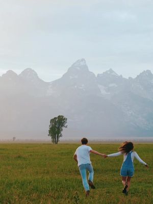 running through the tetons #grandtetons #tetons #roadtrip