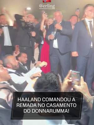 A REMADA ENTROU PARA A HISTÓRIA! Erling Haaland aproveitou o casamento do goleiro Gianluigi Donnarumma para puxar a famosa remada norueguesa com os convidados! 📽️ @leonida #FutebolNaESPN