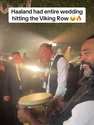 Erling Haaland brought the Viking Row to Donnarumma’s wedding. 🤣😭 (dott.ssa_annapaola_manfredonia/IG) #futbol #haaland #Soccer #wedding #funny  