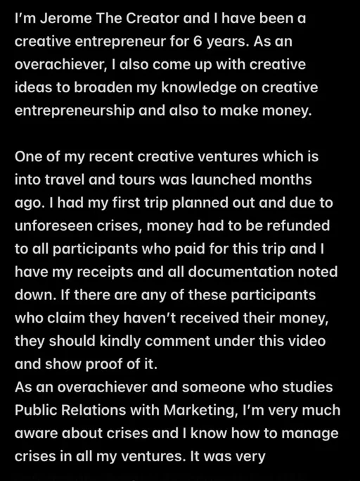 The truth deserves to be heard. Thank you to everyone who has shown me kindness, patience and support during this difficult period. This is my official response to the false claims and misinformation circulating about me. Please read with an open mind before forming an opinion. ❤️ #jeromethecreator #falseaccusations #panicattacks #MentalHealth 