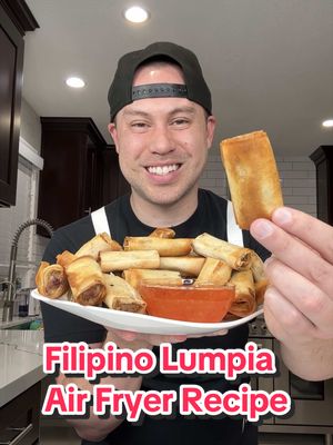 Filipino Lumpia is one of my favorite things to eat at parties or just for a quick meal with some rice. Let’s make some! 🤤🇵🇭   Ingredients: 3 lbs ground pork shoulder or butt 1/2 lb of shrimps, minced 1 garlic clove, minced 3 pieces of Chinese sausage, minced 1/3 cup chestnuts (can), minced 1/2 cup green onions, minced 1 tablespoon salt 1 tablespoon pepper 1 tablespoon sugar 1 tablespoon sesame oil 3 eggs 1 package egg roll wrapper 1 tablespoon oil 1 tablespoon water Recipe: 1. Mince the shrimp, garlic, Chinese sausage, chestnuts and green onions 2. Mix together in a bowl: ground pork, shrimp, garlic, Chinese sausage, chestnuts, green onions, salt, pepper, sugar, sesame oil and eggs 3. After everything has been incorporated, cover bowl and place in the refrigerator for at least 30 minutes 4. Layout the egg roll wrappers 5. Remove mixture from refrigerator and place some of the mixture in a plastic bag with one corner cut off in order to pipe the mixture out 6. Pipe out the mixture on to the egg roll wrapper 7. Roll it up and use small dabs of water to seal it 8. You can place the lumpia into a bag and freeze it; be sure to separate with wax paper to avoid it sticking together 9. For easier cutting, it might be best to freeze the rolled up lumpia for at least 30 mins. 10. When you’re ready to air fry, cut the long lumpia into smaller pieces - cutting into thirds is recommended 11. Using a Cosori Air Fryer, place the lumpia into the tray, brush with a little bit of oil and set temperature to 375F degrees for 8 minutes  12. When it’s done, flip it and brush a little bit of oil 13. Continue cooking at 375F degrees for another 8 minutes 14. When the lumpia is ready, dip it into sweet and sour sauce and enjoy!   It’s so sarap (delicious)! 🤤 . . . . . . #Filipino #Recipe #airfyer #lumpia #airfryerrecipe