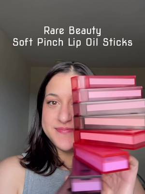 I must be dreaming! Swatching ALL of the new Rare Beauty Soft Pinch Lip Oil Stick shades (press samples). I was shocked at how much pigment these have. One swipe vibrant colour payoff and they feel like a light oil. The bright colours leave behind a light stain as well. My favourite shades are Embrace (warm brown) and Fortune (deep berry). They performed well and suit my light olive skin tone. Journey (deep cool brown) was the only one that went a little patchy on me, especially since it was the highest contrast shade, but I think it would be incredible on deeper skin tones. @Rare Beauty #softpinch 