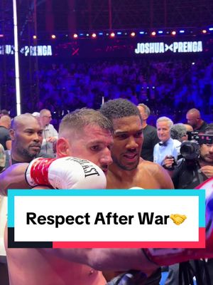 Anthony Joshua and Kristian Prenga embrace after war🤝 #anthonyjoshua #kristianprenga #joshuaprenga #boxing #matchroomboxing 
