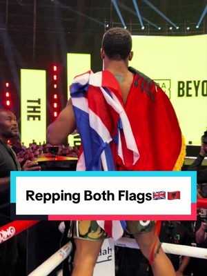 Anthony Joshua repping both British and Albanian flags🇬🇧🇦🇱 #anthonyjoshua #joshuaprenga #boxing #matchroomboxing 