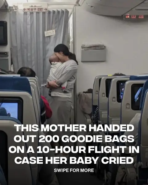 It really be the smallest things 🥺 One mother took the extra step before a 10 hour flight from Seoul to San Francisco, handing out 200 goodie bags to passengers. Each included candy, earplugs, and a note from her 4 month old baby apologizing in advance for any midair crying. A small gesture that went a long way. [ht: Reddit/ Admirable_Flight_257] 