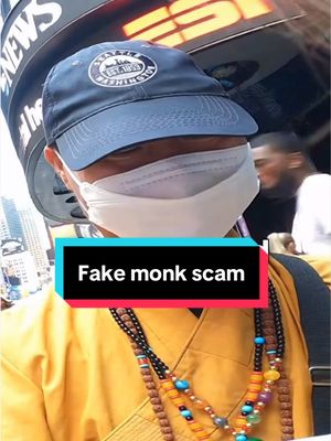 Who is still falling for this FAKE MONK scam? 😂 I’m astounded these guys are still doing this after all these years. Check out my new YouTube video where I pretend to be a tourist in Times Square again! #timessquare #nyc #fakemonk 