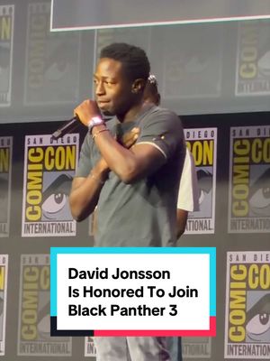 "The honor is entirely mine." David Jonsson shares what it means to play T'Challa's son in #BlackPanther 3. #mcu #marvelstudios #marvel #wakandaforever 