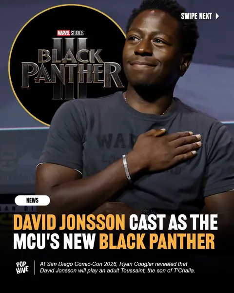 Ryan Coogler returned to Hall H at San Diego Comic-Con 2026 to unveil ‘Black Panther 3,’ joined by Letitia Wright, Winston Duke, and David Jonsson.  Coogler confirmed Jonsson will portray the grown-up son of T'Challa, marking the character's coming-of-age journey as Wakanda's new Black Panther when the film arrives in theaters on December 15, 2028.