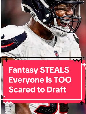 Fantasy football steals your leaguemates are too scared to draft #fantasyfootball #fantasyfootballtips #fantasyfootballadvice #fantasyfootballdraft 