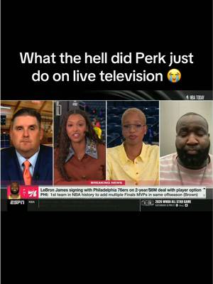 I would’ve broken character and started laughing 😂 #kendrickperkins #espn #NBA #lebronjames #lebron 