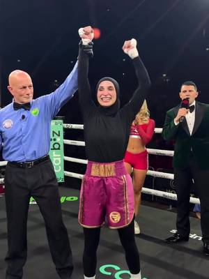 Alhamdullilah 🥹❤️ 1-0 as a professional!  Thank you to every single person who has messaged me, shared my journey, posted on your stories, bought a ticket, tuned in, or supported me throughout my career. It means more to me than you think 🥹❤️  #boxing #prodebut #femaleboxer 