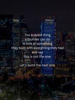 Letting go of the wrong thing is how the right one gets built.