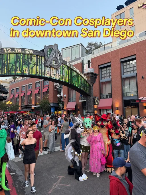 San Diego Comic-Con brings soooo much excitement to downtown! I love just walking around and checking out all the cosplayers and activations  #sdcc #sdcc2026 #comiccon #sandiego 